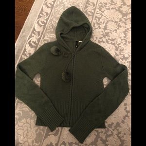 Green zip up hoodie